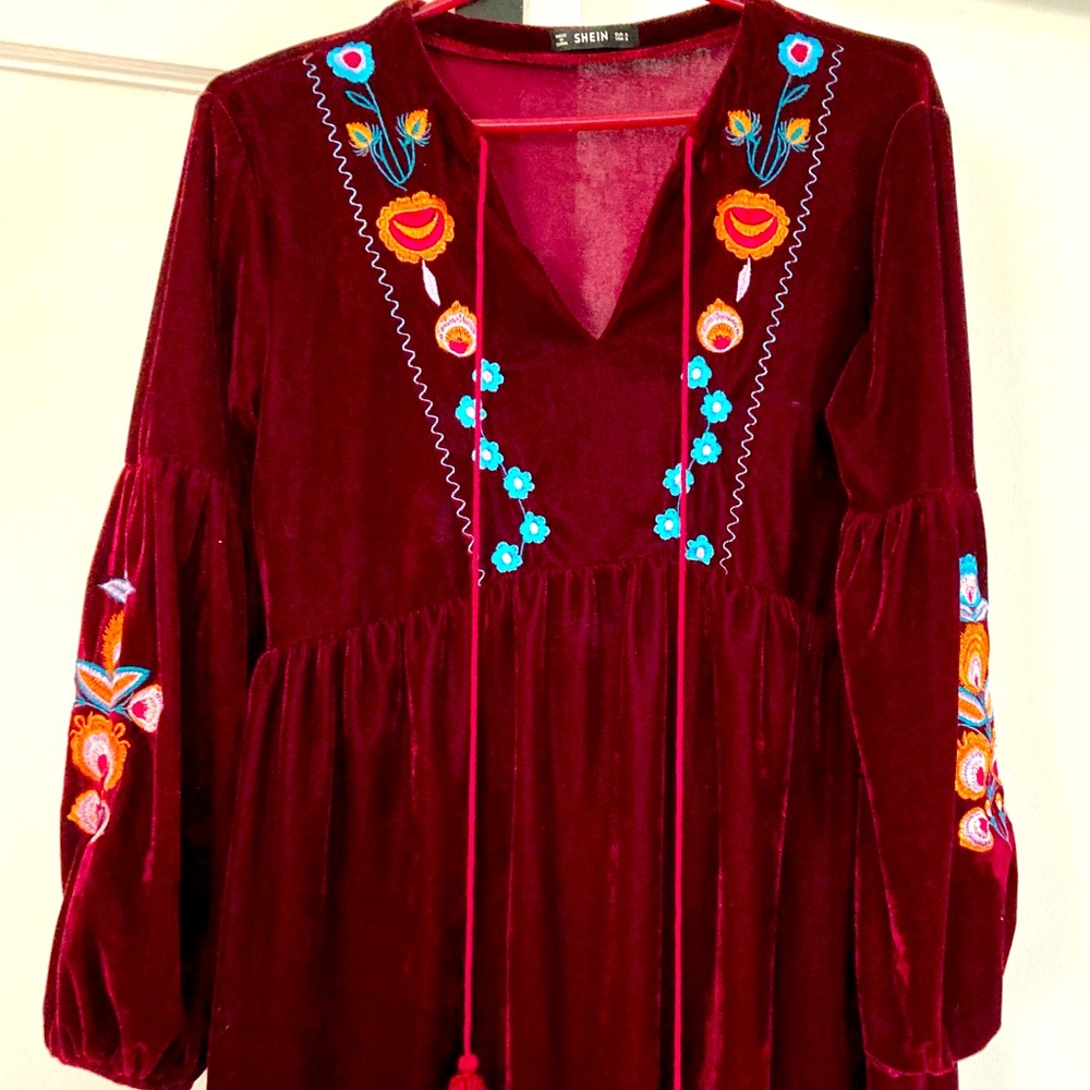 Shein velvet dress